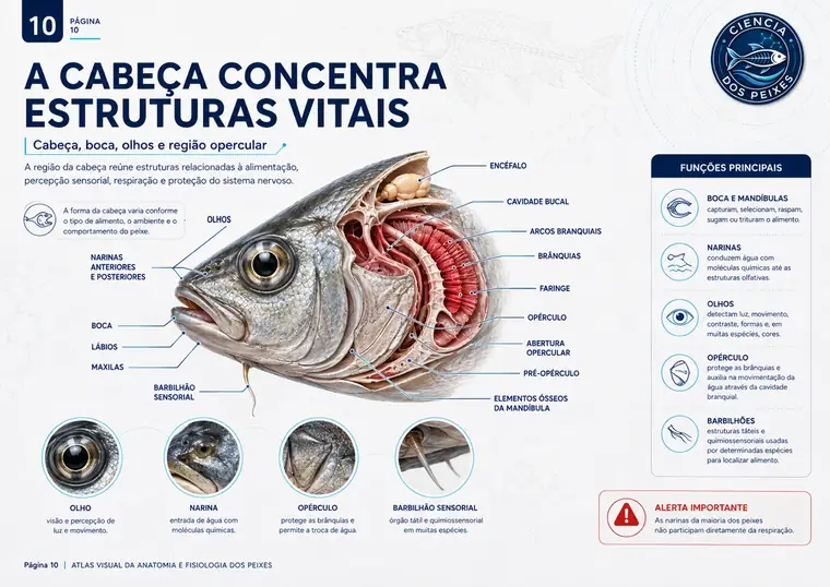 Prancha visual do Atlas de Anatomia e Fisiologia dos Peixes
