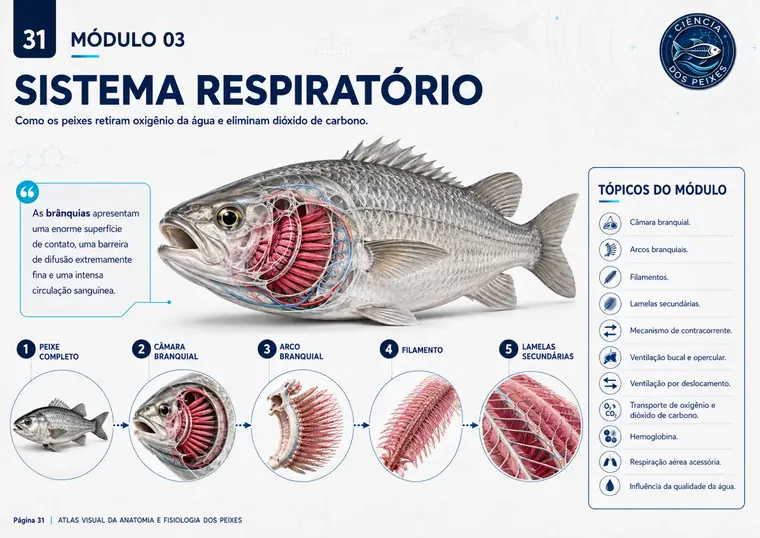 Prancha visual do Atlas de Anatomia e Fisiologia dos Peixes