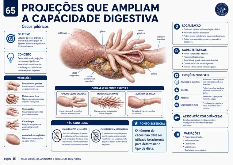 Prancha visual do Atlas de Anatomia e Fisiologia dos Peixes