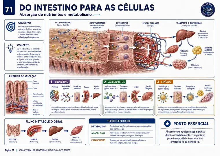 Prancha visual do Atlas de Anatomia e Fisiologia dos Peixes