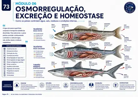 Prancha visual do Atlas de Anatomia e Fisiologia dos Peixes